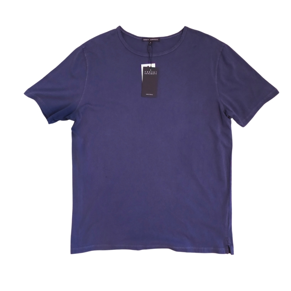 Robert Barakett Crew Neck Shirt Size Medium Navy Blue